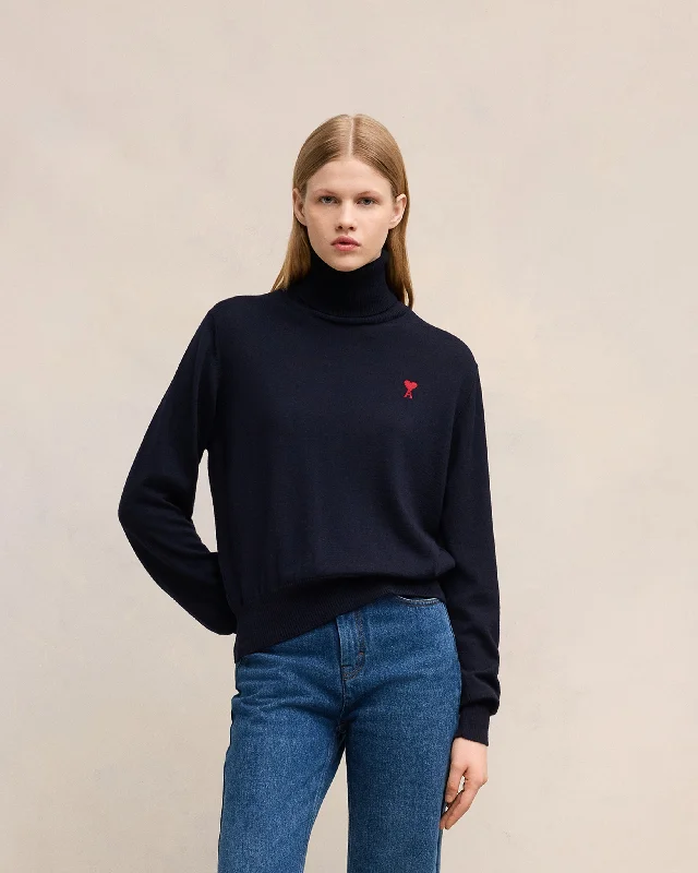 Red Ami de Coeur Turtle Neck Sweater