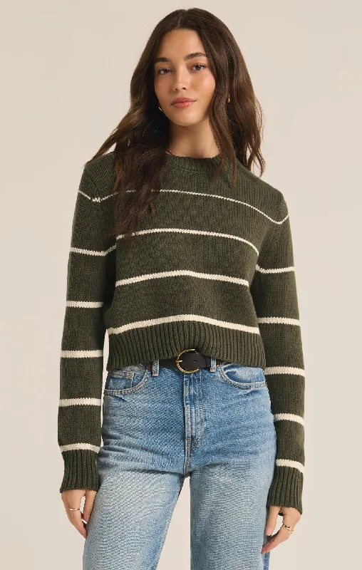 Milan Stripe Cropped Sweater