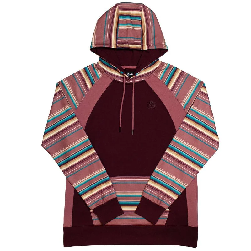 "Savannah" Maroon/ Serape Hoody